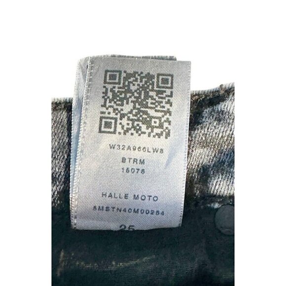 True Religion Women's Sz 25 Halle Moto Mid Rise Super Skinny Jeans Rebel Bleach - Picture 8 of 12